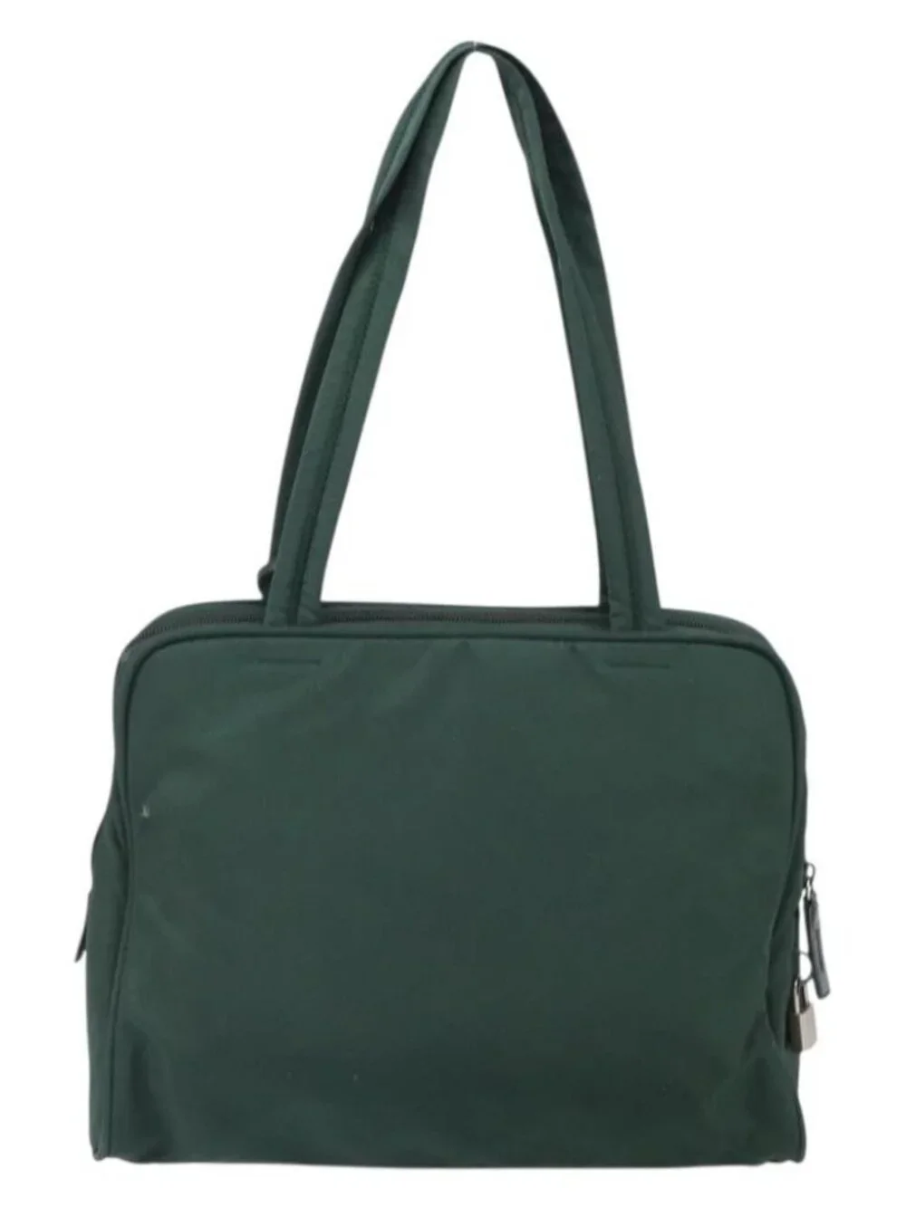 PRADA Tote Bag Nylon Green Silver Auth - Picture 3 of 16